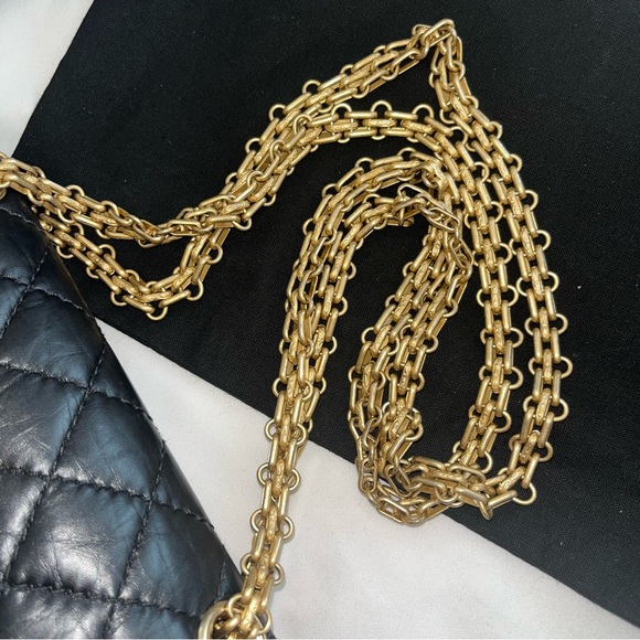 SOLD Authentic Chanel 2.55 Classic Mini Flap Bag Crossbody Aged Calfskin GHW - Picture 15 of 16